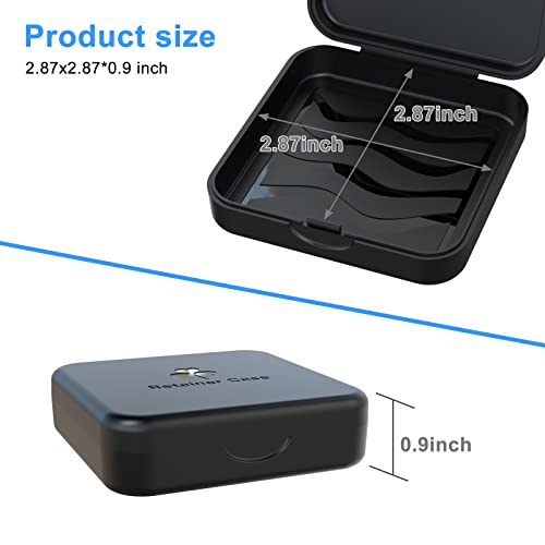 ZIZNBA Orthodontic Aligner and Retainer Cases - 2 Pack Black Slim Mouthguard Storage Box