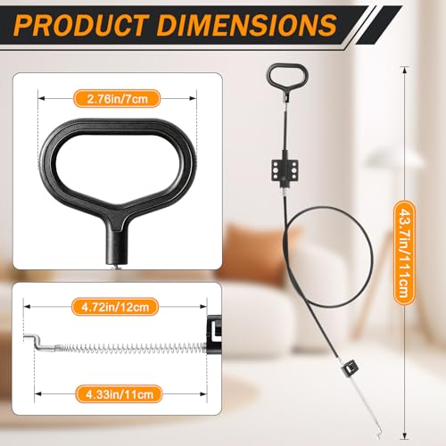 Recliner Cable Replacement - 2 Pack D-Ring Pull Handle for Sofa