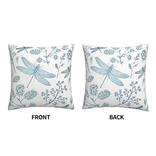VARUN Vintage Dragonfly Floral 18x18 Throw Pillow Cover - Pattern 5