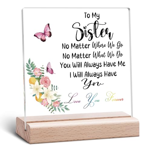 Acrylic Desk Sign for Sister - Meaningful Gift for Any Occasion