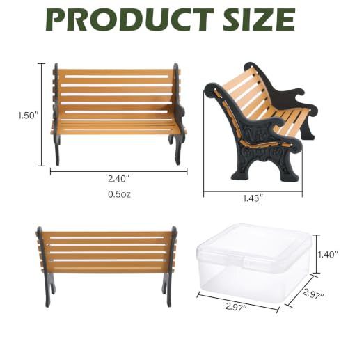 Mini Wrought Iron Park Bench for Department 56 Christmas Village - Variation 2