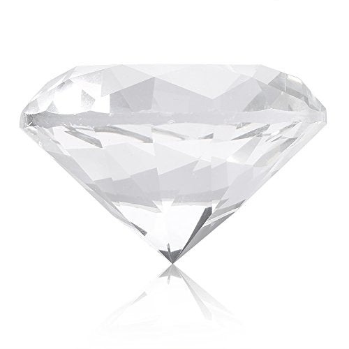 Salmue Crystal Glass Nail Art Display Stand - 60mm White Diamond Manicure Tool