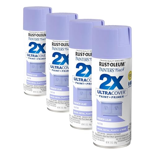 Rust-Oleum Painter's Touch Satin Spray Paint 12 oz - French Lilac (Pack of 4)