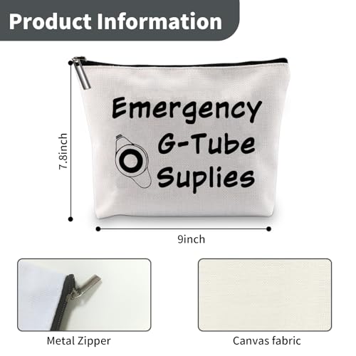 G Tube Cosmetic Pouch Waterproof Canvas Nurse Makeup Bag