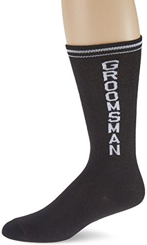 Bachelor Party Groomsman Socks - Fun Black & White Design