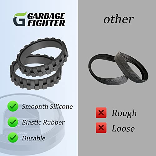 Garbage Fighter Rubber Tires for iRobot Roomba - 4 Pack Replacement Wheels