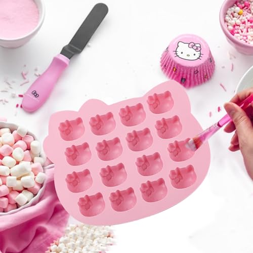 16-Cavity Kitten Silicone Mold for Chocolate, Candy, and Baking