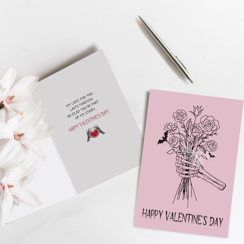 Spercy Gothic Skeleton Valentine's Day Greeting Card