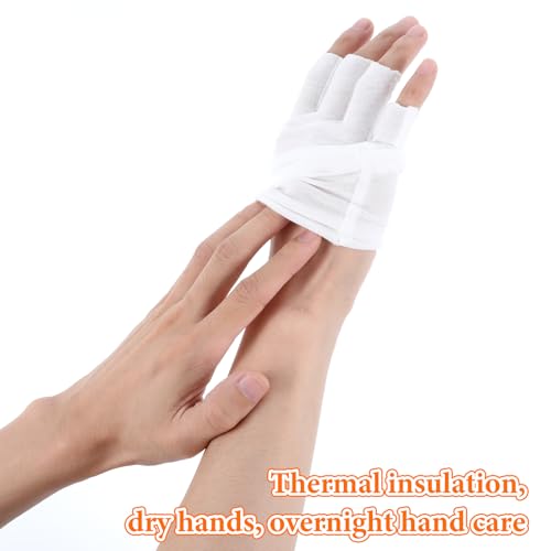 TIESOME Fingerless Cotton Gloves for Dry Hands & Eczema - 5 Pairs