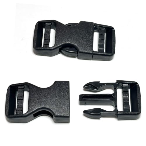 1-Inch Quick-Release Plastic Buckles - Heavy-Duty Side Release (2 Set)