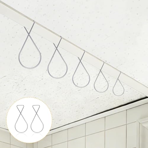 100-Pack Drop Ceiling T-Bar Clips, Style 2 Hooks for Hanging Signs & Decor