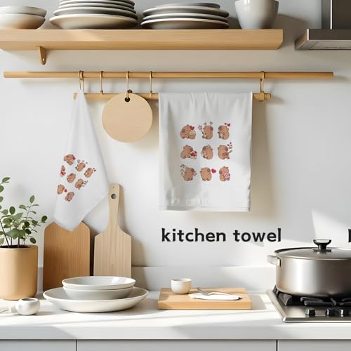 Capybara Kitchen Towel Microfiber Decorative Hand Towel 16x24