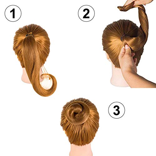 Biendo 30Pcs Invisible Hair Nets Elastic Edge Mesh Brown Bun Holders