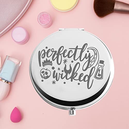 Villains Perfectly Wicked Stainless Steel Pocket Mirror - 2.55 Inch