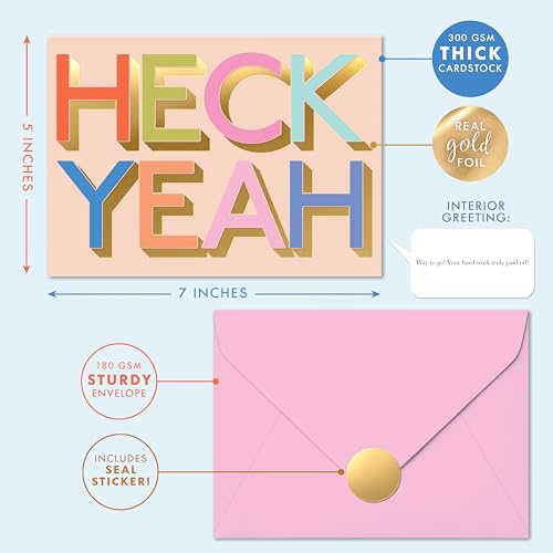 Sweetzer & Orange Gold Foil Congratulations Card - 5x7 Premium Design