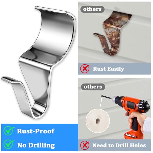 Heavy-Duty Vinyl Siding Hooks - Stainless Steel Wall Clips for Outdoor Decoration