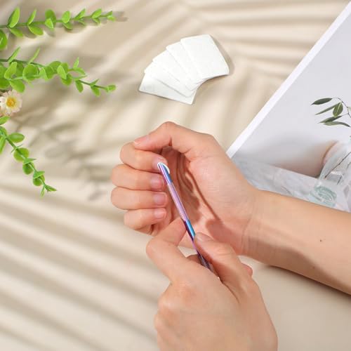 TIESOME Dual-Ended Stainless Steel Cuticle Pusher with Sandpaper