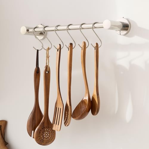YANGQIHOME Stainless Steel S-Shaped Hooks - 6 Pack for Towels, Coats, and Kitchen Items
