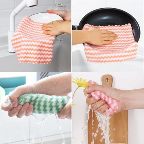 Tihzheoy 21 Pack Microfiber Dish Cloths - Super Absorbent, Quick-Dry Kitchen Towels