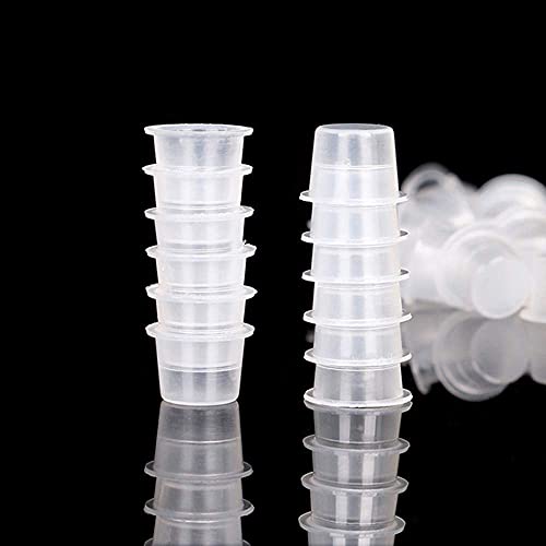 DERSTRA 300PCS 14mm Medium Disposable Tattoo Ink Cups & Pigment Caps