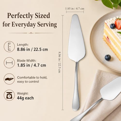 Cake Server Set of 2 Stainless Steel Pie Cutter Spatula