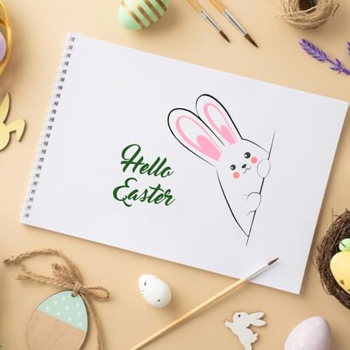Easter Clear Stamps - Cute Bunny & 'Happy Easter' Designs