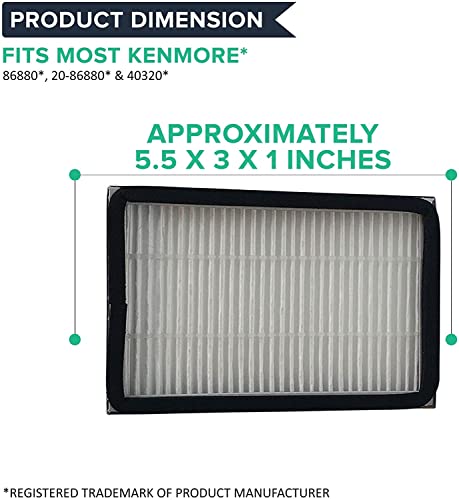 Crucial Vacuum Replacement HEPA Filter for Kenmore EF2, 86880, 40320