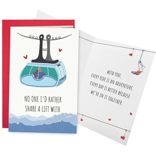 Funny Ski Valentine's Day Card - Romantic Anniversary Card