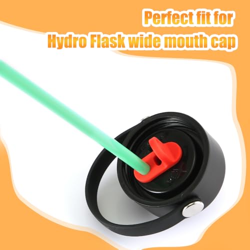 Replacement Straws for Hydro Flask Wide Mouth Bottle with Brush, 6 Pack
