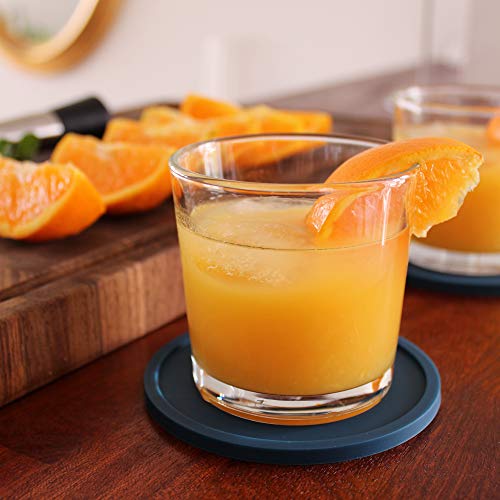 Barvivo Silicone Coasters Set of 8 with Holder - Anti-Slip Drink Protectors