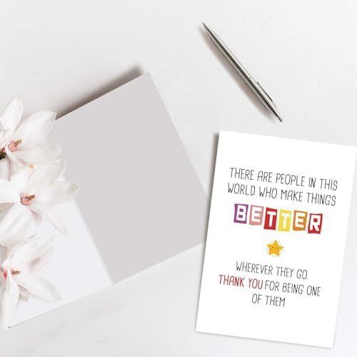 Spercy Thank You Card for Boss, Teacher & Nurse - 8x5.3 inches