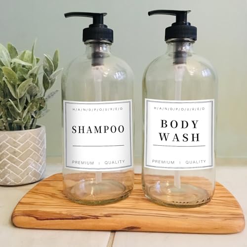 TESWEY 12PCS Waterproof Bathroom Organization Labels Stickers