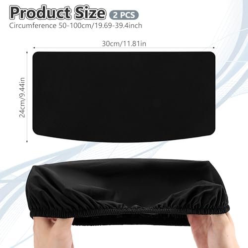 Black 2-Pack Toilet Tank Cover with Elastic Bottom - Bathroom Decor Accessory