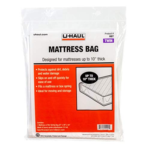 U-Haul Twin Mattress Bag - Protective Moving & Storage Cover (87" x 39")