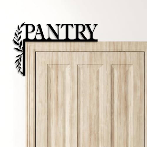 Pantry Flower Metal Door Topper - Black Decorative Door Corner Wall Art
