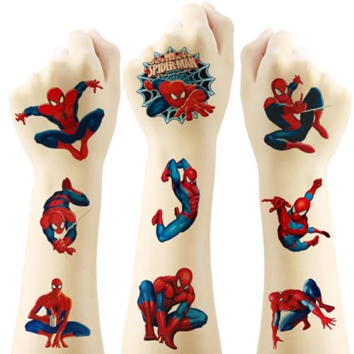Spider-Man Temporary Tattoos - 20 Sheets Birthday Party Favors