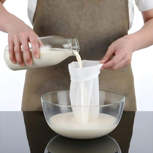 6 Pack White Nylon Straining Bags for Home Brewing & Wine Making