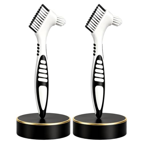 DEEKIVAN Double-Sided Denture Cleaning Brush 2-Pack for Retainers and Aligners
