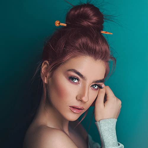 Boho Vintage Wood Hair Styling Pins 6 Pack 5.1 Inch Hair Sticks