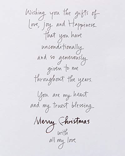 My Truest Blessing Christmas Card for Wife - Romantic Holiday Greeting with Hearts & Ribbon