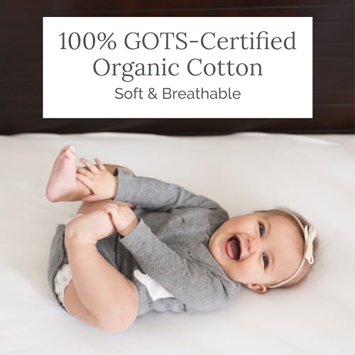 Natemia Organic Cotton Crib Sheet - Sunshine - Soft Jersey Knit 28"x52"