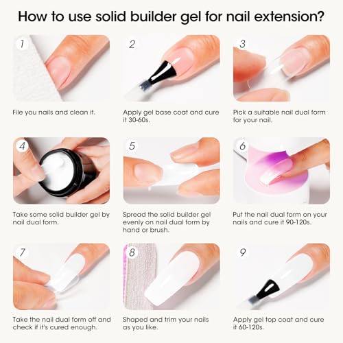 Gellen White Solid Builder Gel for Nails - 15g Non-Sticky 3D Sculpting & Carving Gel