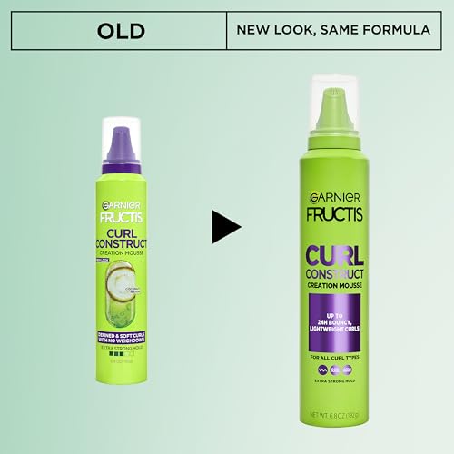 Garnier Fructis Curl Construct Mousse for Wavy & Curly Hair, 6.8 oz