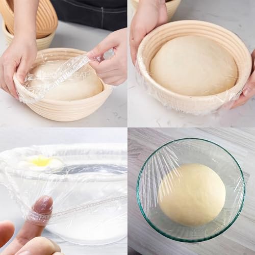 Reusable Food Covers Set - Elastic Plastic Bowl & Plate Covers for Food Storage & Baking, 300 Pack