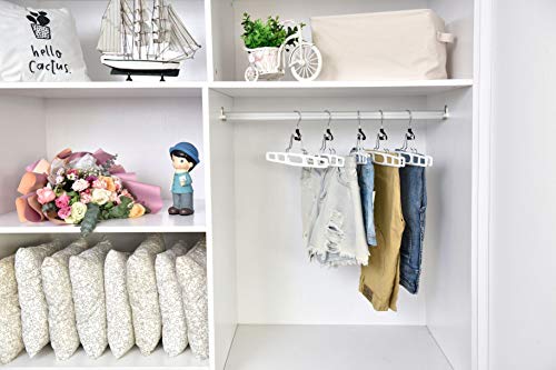 Premium Skirt Hangers - Space-Saving White Pant Hangers with Clasp (2-Pack)
