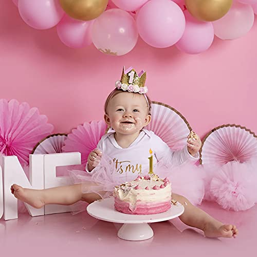 Gold Number 10 Birthday Candles - Glitter Cake Decorations