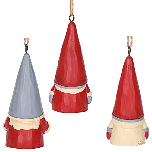 Jim Shore Heartwood Creek Gnome Ornament Set - Nordic Noel Miniature Hanging Decorations