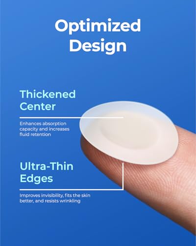 POINTMASS Invisible Pimple Patches - 0.1mm Ultra-Thin Hydrocolloid Zit Stickers with Tea Tree Oil, 44 Count