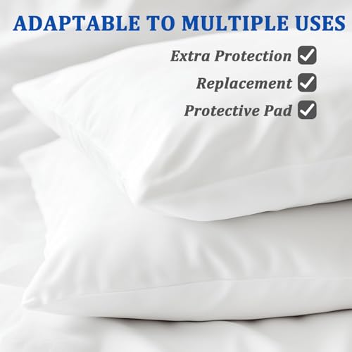 Precoco 100% Cotton Queen Pillowcases - 600 Thread Count, 2 Pack, White