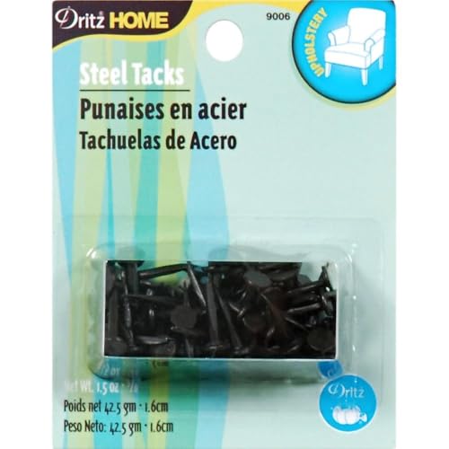 Dritz Home Upholstery Tacks #10 - 5/8-Inch Black Steel, 1.5 oz